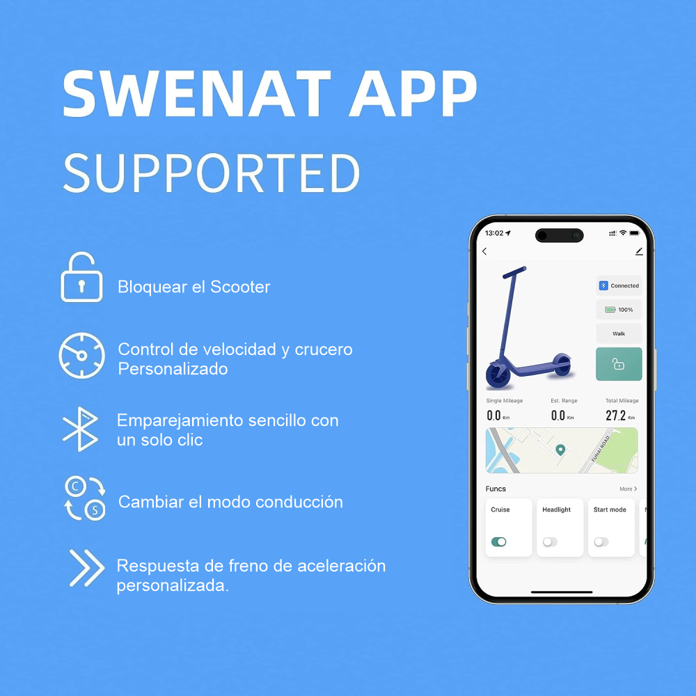 Scooter Eléctrico Adulto 500w App Swenat
