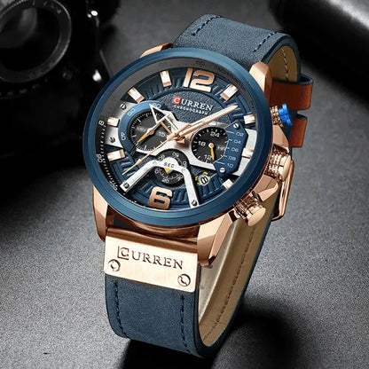 Reloj Curren 8329 Cronografo Cuero