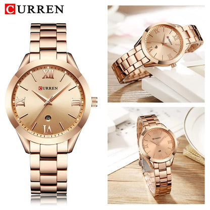 Reloj Curren 9007 Para Mujer Dama Negocios Casual