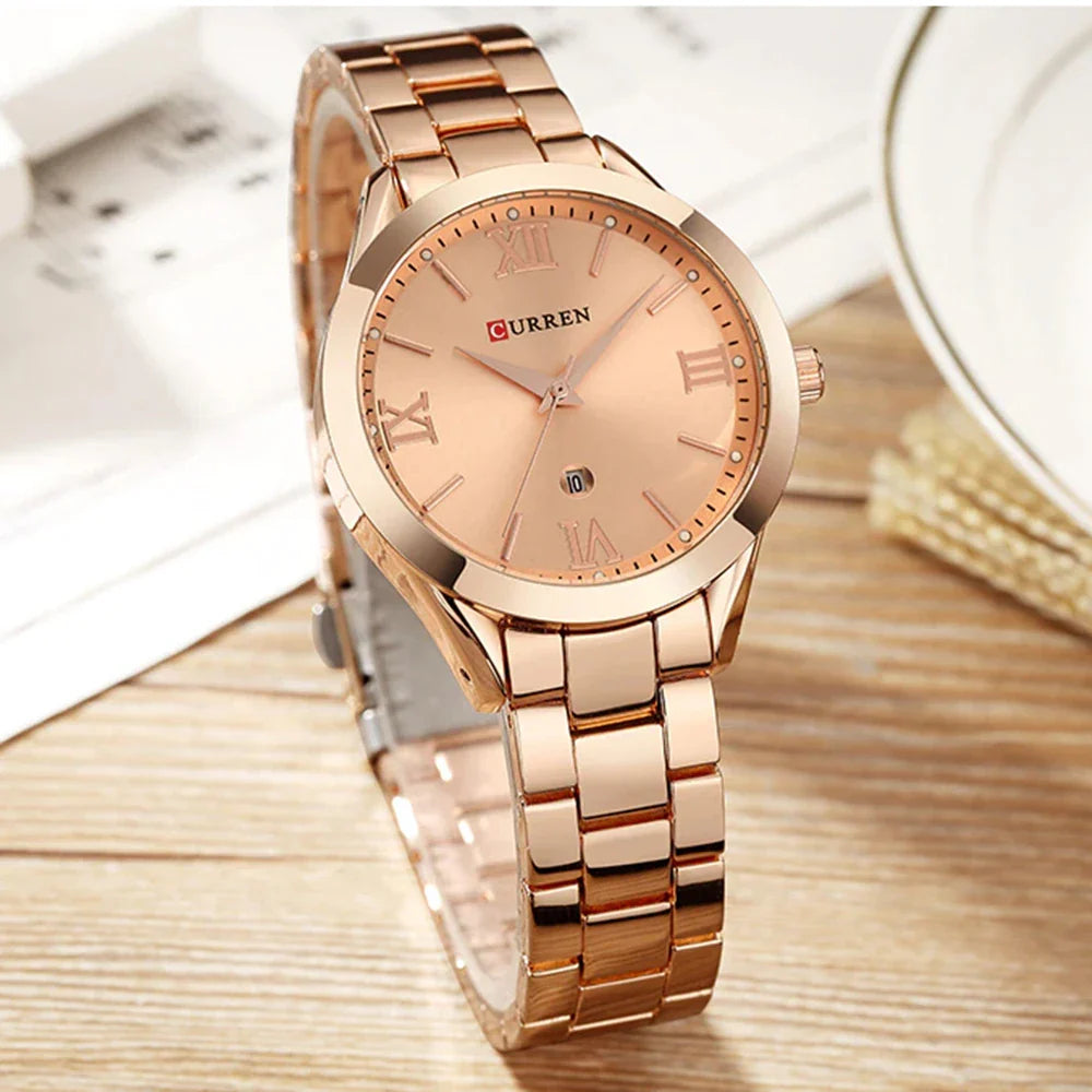 Reloj Curren 9007 Para Mujer Dama Negocios Casual