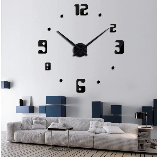 Reloj de Pared 3D de 60cm Negro