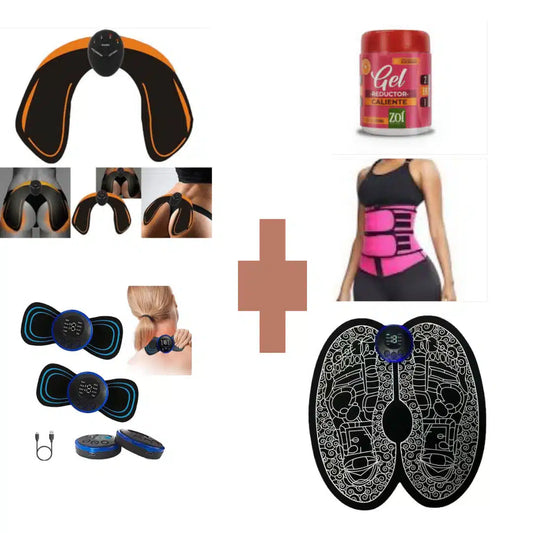 Combo x5 Accesorios 3 Terapias+ 1 Faja y 1 Gel