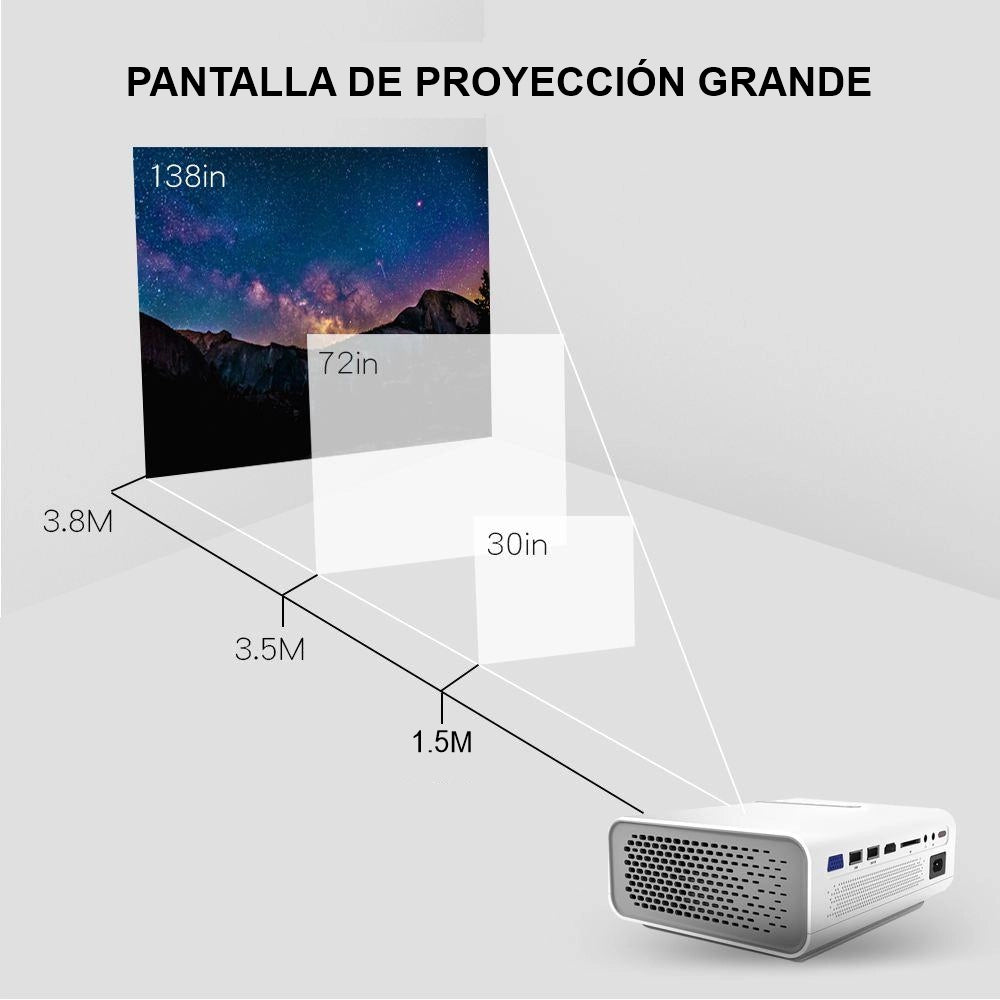 Mini Proyector Beam 2000Lm HD Wifi YG530