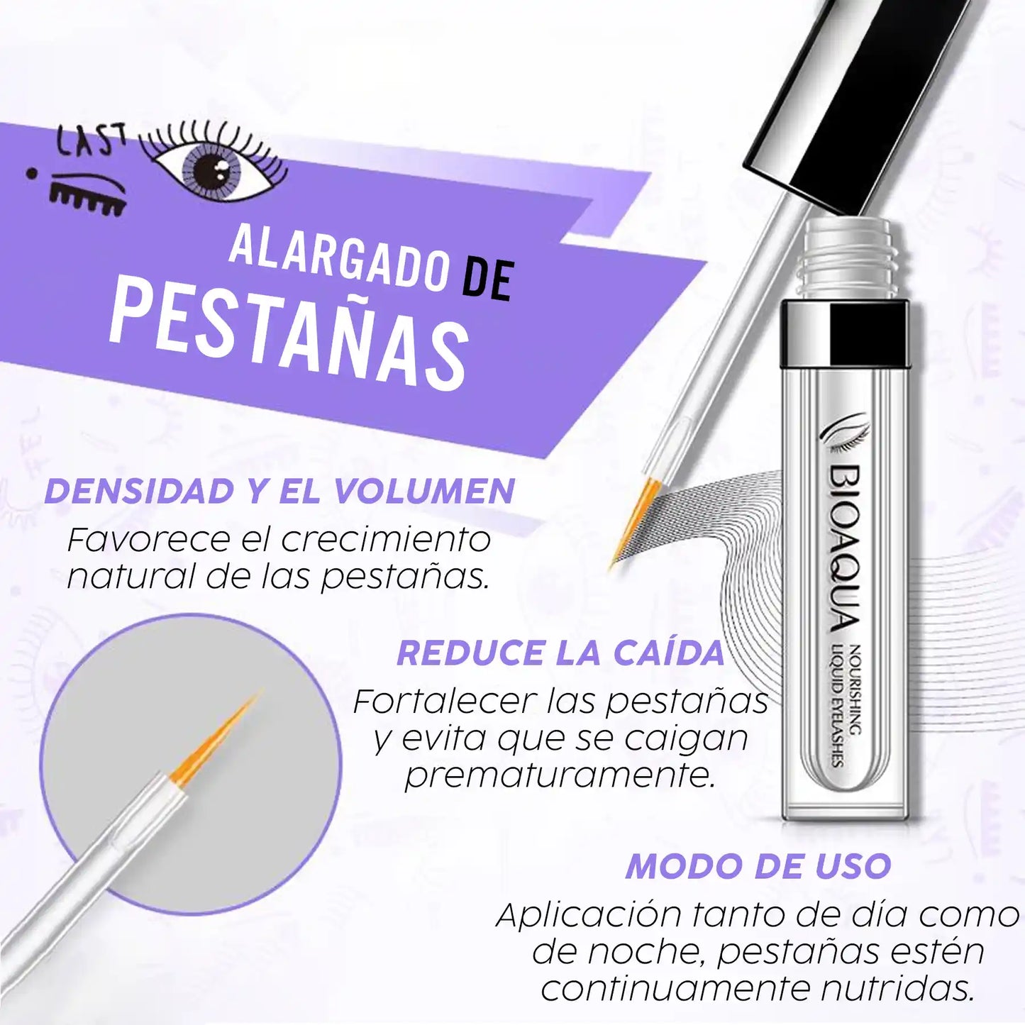 Serum para crecimiento  para  Pestañas - Bioaqua  original