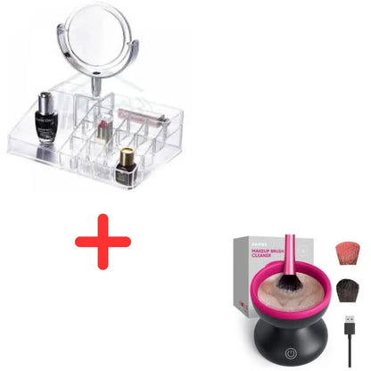 Combo Org. Maquillaje +  Lavadora Brochas