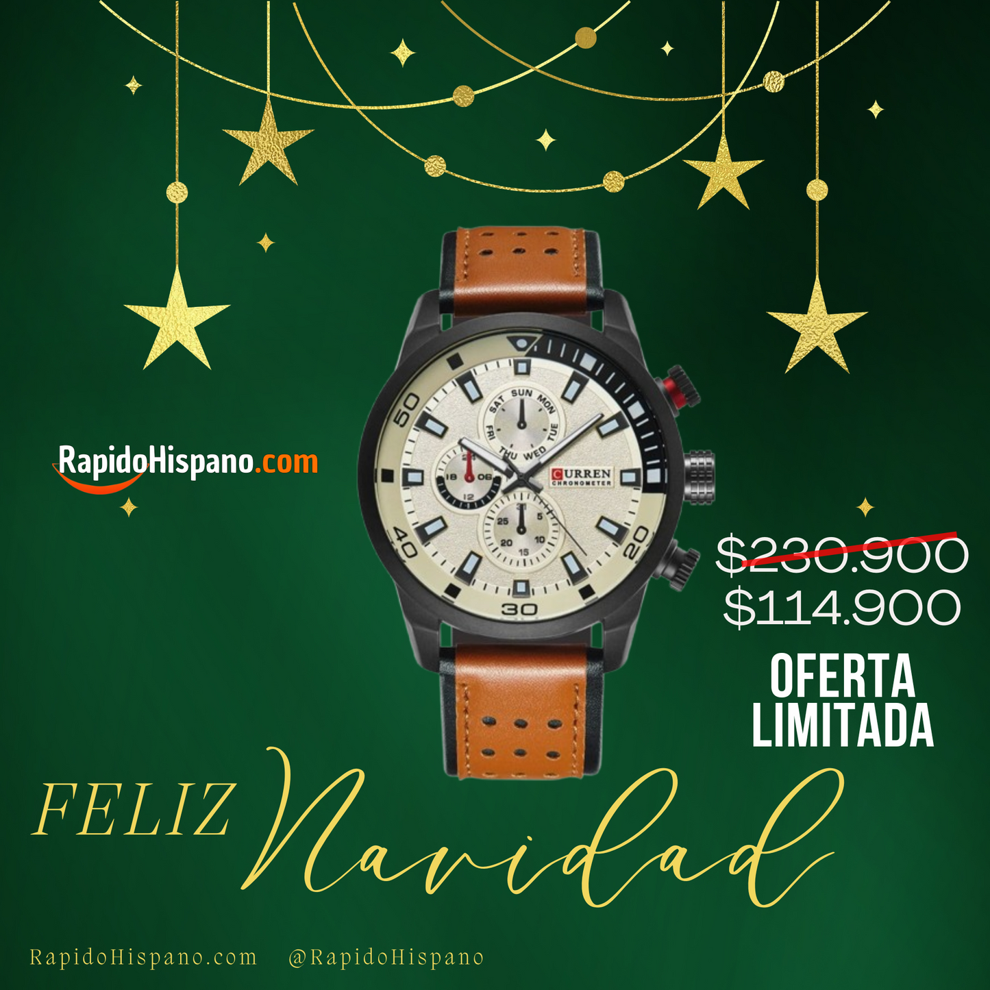 Reloj Curren 8250 Cuarzo Correa De Cuero